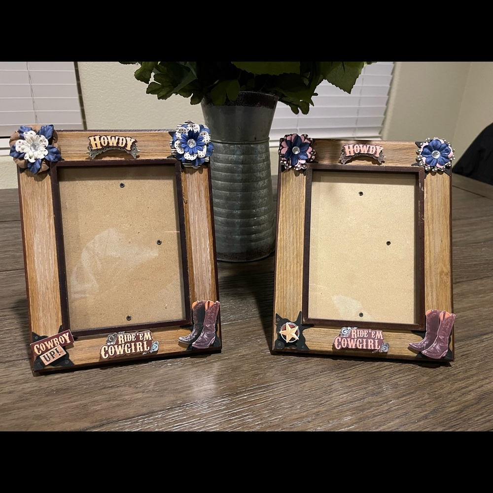 2--Custom 5x7 cowgirl frames